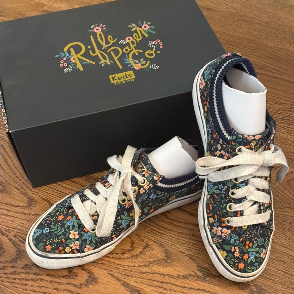 Keds Kids Rifle Paper Co. Floral Sneakers - size 6